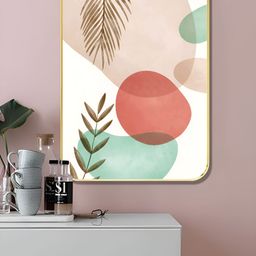 Livin'luxe White & Green Wooden Abstract Wall Paintings-picture-22