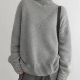 bebe Oversized Turtleneck Knit Woolen Sweater-picture-1