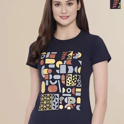 Mast & Harbour Pack Of 2 Graphic Printed Round Neck Short Sleeves Cotton T-shirts-picture-35