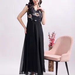 T TRYON ULTIMATE Women Floral Printed Georgette Dress-image-32