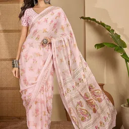 Sangria Floral Brasso Saree-picture-38