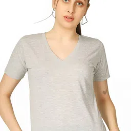 BLUEFICUS Women V-Neck Short Sleeve Cotton Top-picture-28