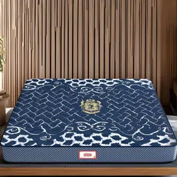COIRFIT Blue & White Printed Quilted Cotton Single Size Orthopedic Mattress-image-59