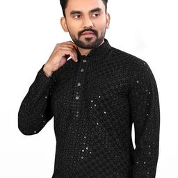 AWM Men Cotton Solid Straight Kurta-image-104