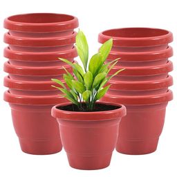 Kuber Industries Red 12 Pieces Versatile Sturdy Flower Planters-image-89