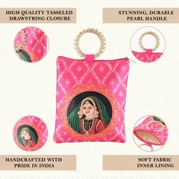 Kuber Industries Printed Structured Handheld Bag with Quilted image 5