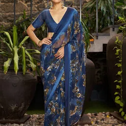 Sanwariya Silk Floral Satin Bagh Saree-image-85