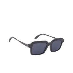 John Jacobs Unisex Rectangle Sunglasses with UV Protected Lens 217776-16