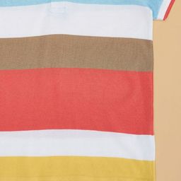 Pantaloons Junior Boys Striped Polo Collar Applique T-shirt-picture-0