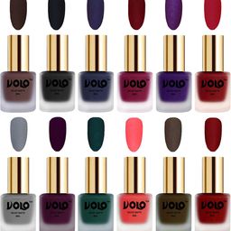 VOLO Set Of 12 Velvet Matte Nail Polish - 8 ml Each-image-78