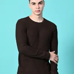 Mast & Harbour Self Design Round Neck Cotton Regular Fit T-shirt-picture-29