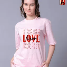 Lazy Lush Unisex Pack of 2 Typography Printed Pure Cotton Oversized T-shirts-picture-16