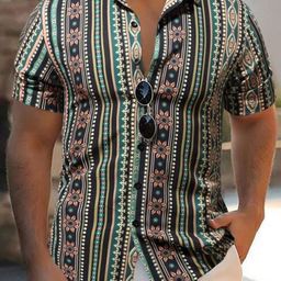Metronaut Men Regular Fit Spread Collar Ethnic Motifs Printed Elastane Casual Shirt-image-92