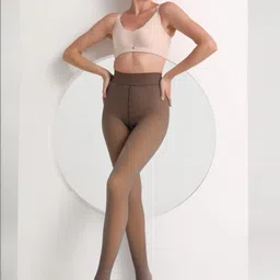 Tomkot Woolen Dual Tone Winter Warm Legging Dualtone Flecee fur Pantyhose Stocking-image-24