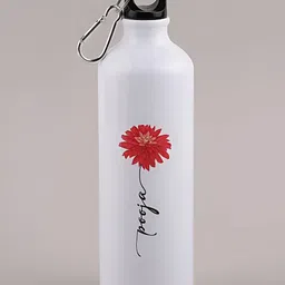 fnp White & Red Aluminium Typography Printed Water Bottle 750 ml-image-23