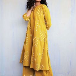 Moda Rapido Women Yellow Kurta Sets-picture-5