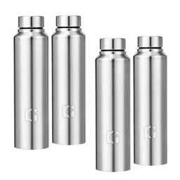 Kuber Industries Grey 4 Pieces Stainless Steel Water Bottle 1L-image-79