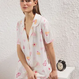 Trendyol Women Printed Night suit-image-62
