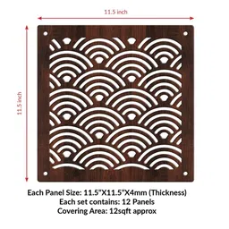 RANDOM Brown Geometric Window Blinds image 5