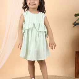 Polka Tots Print A-Line Dress-image-46