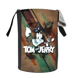 prettykrafts Brown & Black Printed Foldable Large Laundry Bag-49