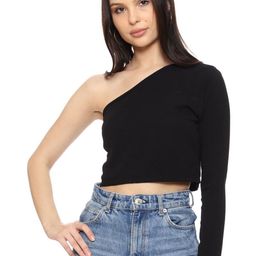 SXV STYLE Women One Shoulder Georgette Crop Top-image-63