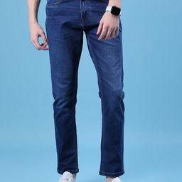 V-Mart Men Solid Cotton Knitted Denim Mid-Rise Jeans-picture-30