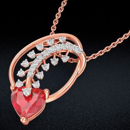 Joyalukkas Natures Embrace Heart Diamond Pendent -3.896 gm-picture-40