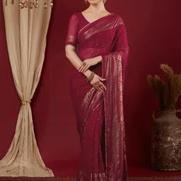 KALINI Woven Design Pure Georgette Saree-52