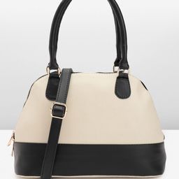 Mast & Harbour Colourblocked Structured Shoulder Bag-image-4