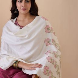 SAHASIKA Women Floral Print Woollen Stole-10