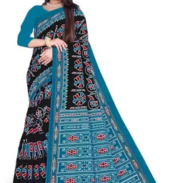 TARENI Ethnic Motifs Printed Pure Cotton Sambalpuri Saree-picture-21