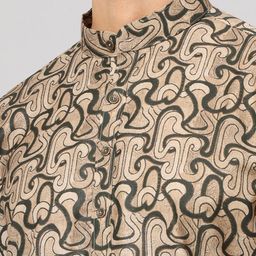 GLOBALRANG Men Printed Regular Pure Cotton Kurta with Pyjamas & image 2