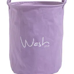 HOKIPO Purple Printed Laundry Basket-25