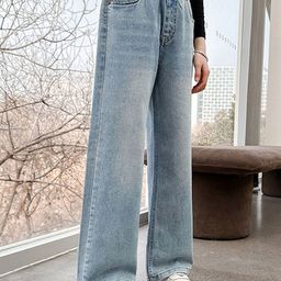 LULU & SKY Girls Straight Fit High-Rise Slash Knee Light Fade Jeans-picture-12