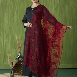 Dupatta Bazaar Embroidered Dupatta with Thread Work image 2