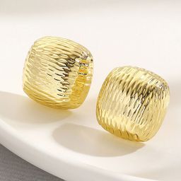 StyleCast x Revolte Gold-Plated Square Studs Earrings-18