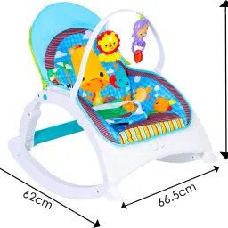Newborn To Toddler Happy Baby Bouncer With Hanging Toys Blue Rocker-picture-37