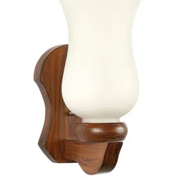Somil Premium Designer Glass Wall / Night Lamp Elegant & Stylish Dcor Accent for Modern Interiors, color- White, Size:- 21.5 X 27.5 X 32.5 CM-image-51
