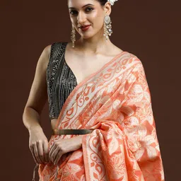 Mitera Woven Design Zari Chanderi Saree-image-51