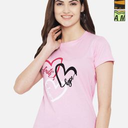 Tromko Women Pack of 3 Typography Printed Round Neck Cotton Regular Fit T-shirts-picture-13