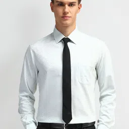 Arrow Men Manhattan Spread Collar Solid Cotton Slim Fit Formal Shirt-image-43