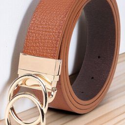 Roadster Men Tan Artificial Leather Textured Belt with Pin Buckle-picture-32