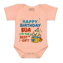 Arvesa Kids-Unisex Peach Cotton Rompers-picture-31