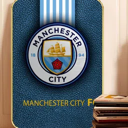 SAF Blue & White Manchester City FC Wooden Wall Art-image-27