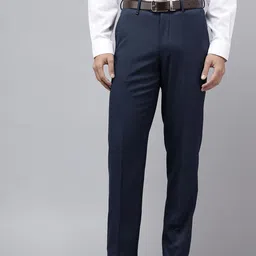 Van Heusen Men Textured Custom Formal Trousers-picture-5