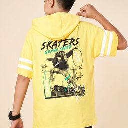 Coolsters by Pantaloons Boys Graphic Printed Hood Cotton T-shirt-image-77
