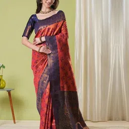 HI FI NX Woven Design Zari Art Silk Banarasi Saree-image-90