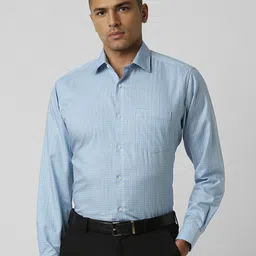Van Heusen Men Spread Collar Checked Cotton Formal Shirt-image-61
