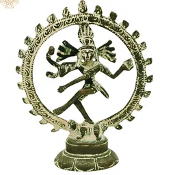 Exotic India Green Brass Figurine Showpiece-image-59